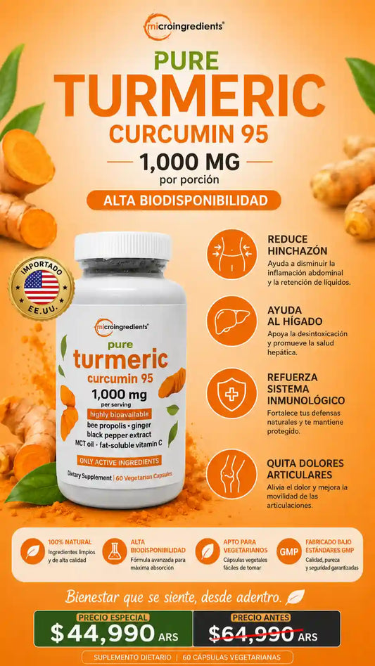 TURMERIC MICRO INGREDIENTS EEUU 60 CAPSULAS